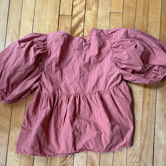 Rudy Jude Day Blouse Terracotta Puff Sleeve Blouse - Picture 4 of 10